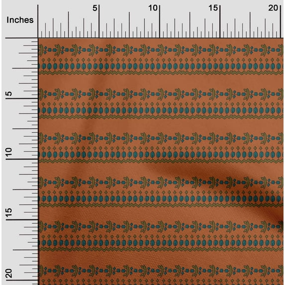 oneOone Viscose Jersey Fabric Floral & Flying Swan Block Printed Craft Fabric BTY 60 Inch Wide