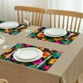 thumbnail image 3 of Pioneer Flower Floral Print Pattern Summer Placemats Table Placemats Set Of 4-Linen Kitchen Washable Placemats Table Mats 12x18 Inch Non-Slip Heat Resistant, 3 of 5