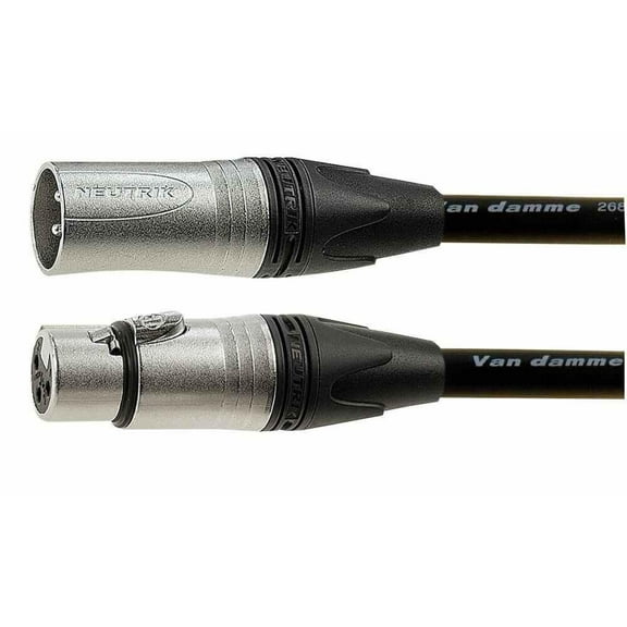 VAN DAMME - XLR Microphone Lead Male to Female 10m Black
