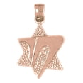 thumbnail image 1 of 14K Rose Gold Star Of David Pendant - 23 mm, 1 of 3