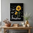 thumbnail image 6 of Canvas Wall Art, Yellow Sunflower Framed Canvas Prints for Bedroom Dining Room, Summer Flower Bee Sunshine Black Large Gallery Wrapped Wall Decor for Home Office, Gifts, 20"x24" Ship Next Day, 6 of 9