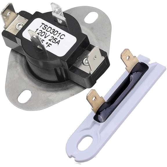 Lifetime 3387134 AND 3392519 DRYER CYCLING THERMOSTAT & THERMAL FUSE Replacement Part by Seentech - Compatible with Whirlpool Kenmore Maytag. Replaces 3392519,694511,80005,WP3392519VP,306910,3387134