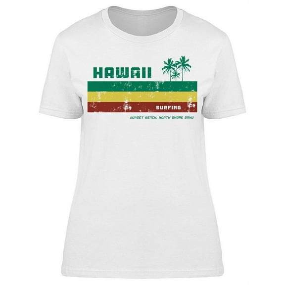 Rastafarian Color Hawaii Surfing T-Shirt Women -Image by Shutterstock, Female Large