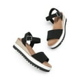 thumbnail image 3 of DREAM PAIRS Women's Open Toe Buckle Ankle Strap Espadrille Platform Wedge Sandals, 3 of 7
