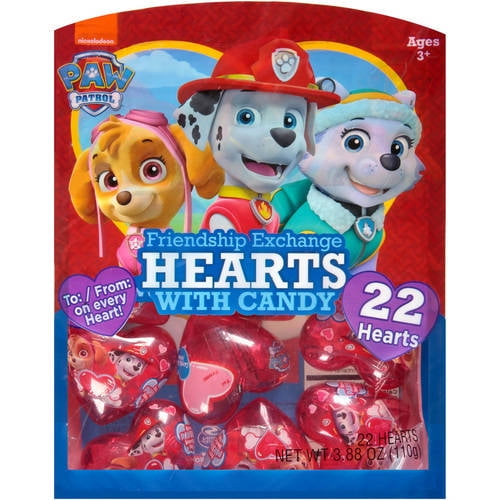 Frankford Nickelodeon's Paw Patrol Chocolate Filled Hearts, 0.17 Oz., 22 Count - Walmart.com