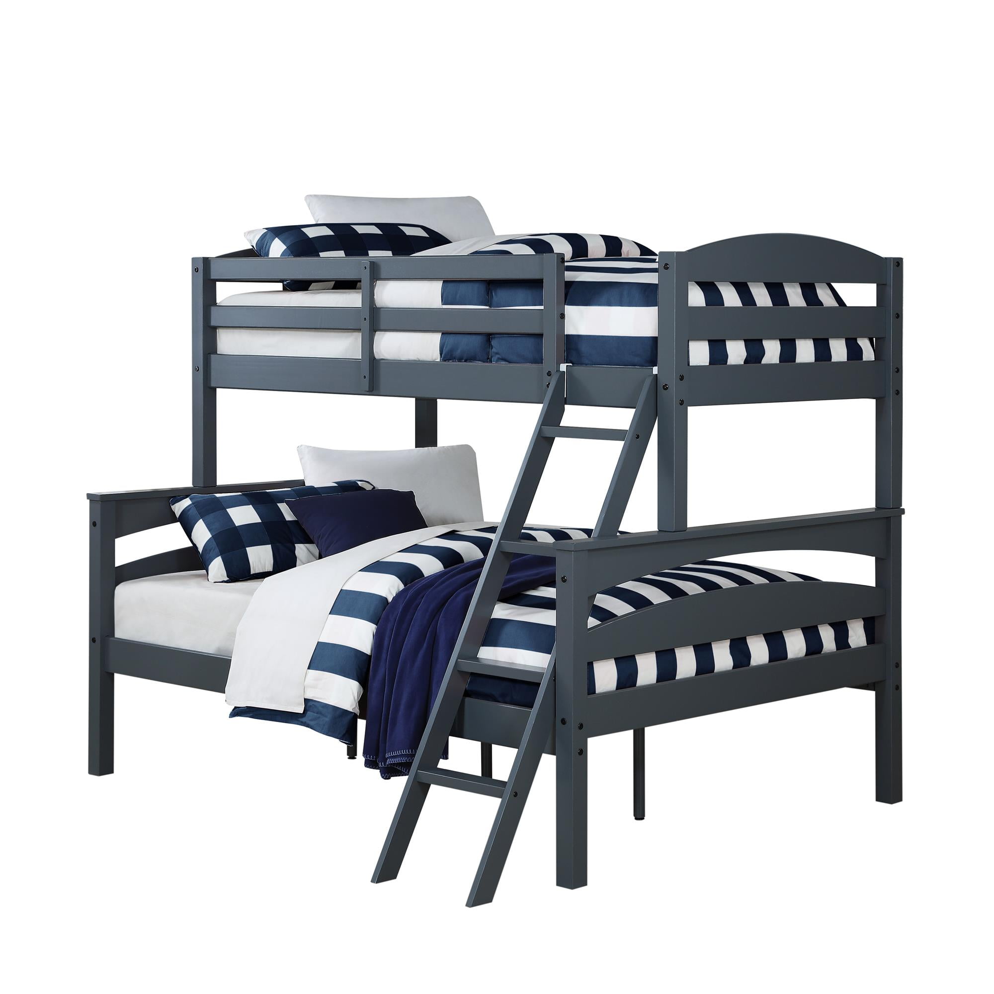 Better Homes & Gardens Leighton Wood TwinOverFull Bunk Bed, Gray
