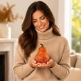 thumbnail image 6 of Fwttom Halloween Decor Indoor, Luminous Crackle Orange Glass Pumpkin Lights, Warm Light Pumpkin Table Lamp, Fall Halloween Decor for Mantel Home Holiday Party, 6 of 6