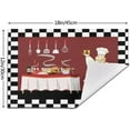 thumbnail image 3 of Fat Chef Placemats Set of 4，Buffalo Check Plaid Table Mat Heat Resistant Linen Cloth Place Washable Holiday Party Dining Table Mat for Farmhouse Home Kitchen Decor (18" L x 12" W), 3 of 6
