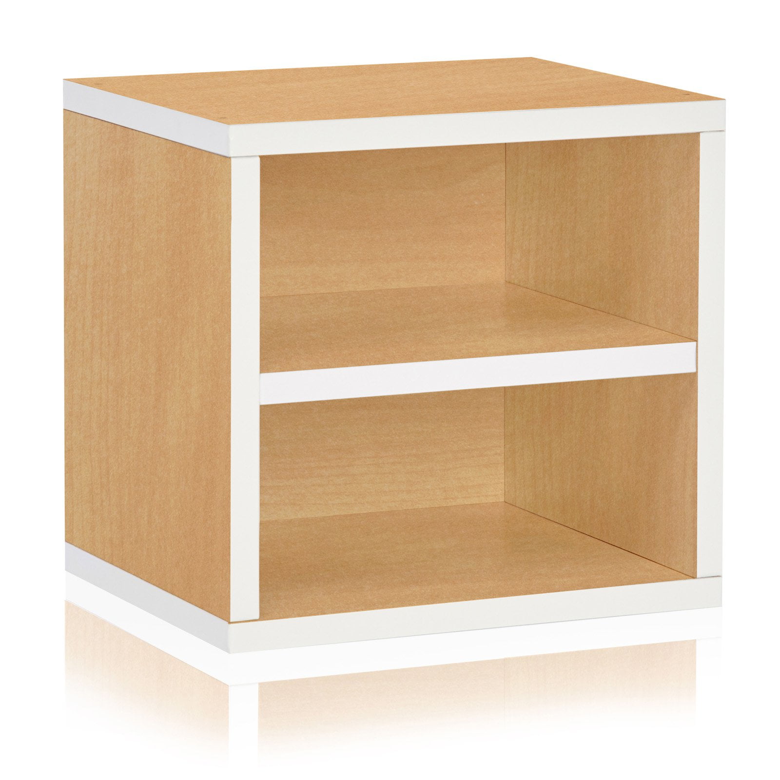 Way Basics Eco Stackable Connect Storage Cube with Shelf, Multiple
