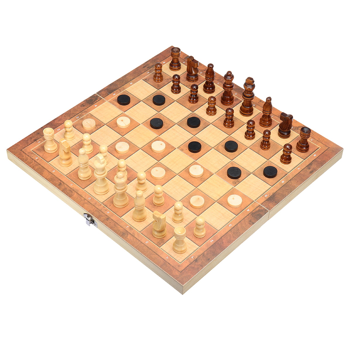 3in1 Large Folding Wooden Chess Set Board Game Children Educational Games A4164 