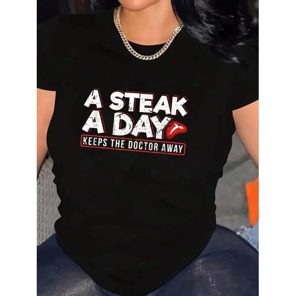 A Steak A Day Carnivore Diet Anti-Vegan Anti-Vegetarian T-Shirt