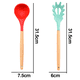 thumbnail image 2 of Juego de utensilios de cocina de silicona de 2 piezas, utensilios de cocina de silicona antiadherentes sin BPA con mango de madera, 2 of 5