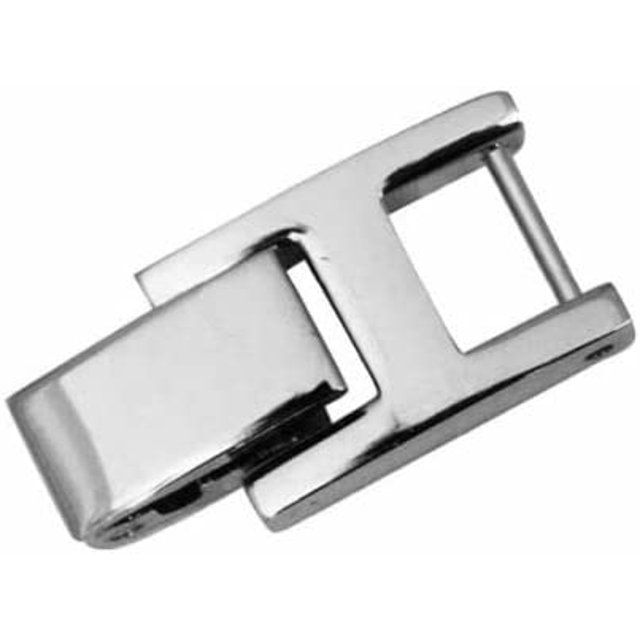 Silver Stainless Steel FOLD Over Clasp Womens Watch Bracelet Extender