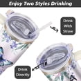 thumbnail image 3 of Butterfly Tumbler with Lid and Straw, Stainless Steel 40oz Tumbler with Handle, Butterfly Travel Coffee Mug Water Bottle, Butterfly Gifts Cups for Women and Girls, 3 of 5