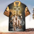 thumbnail image 3 of Camisa hawaiana personalizada de Jesucristo en estilo medieval en 3D para hombre y mujer, camisas hawaianas de playa para hombre y mujer, camisetas florales geniales de verano, 3 of 5