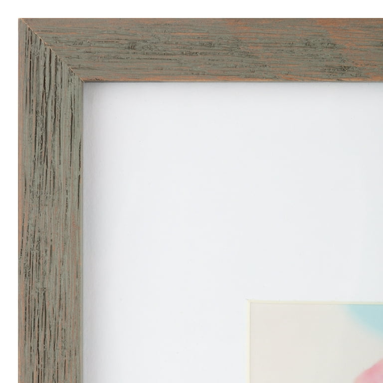 Snap Rustic 6x8 Picture Frame with White Mat For 4x6 Photo