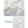 thumbnail image 3 of Marble Tie Up Curtains for Windows 63 Inch Length Balloon Curtains Kitchen Adjustable Balloon Window Shade Grey Golden Crack Minimalistic Abstract Tie Up Valance Bathroom Curtain Window 42"x63", 3 of 6