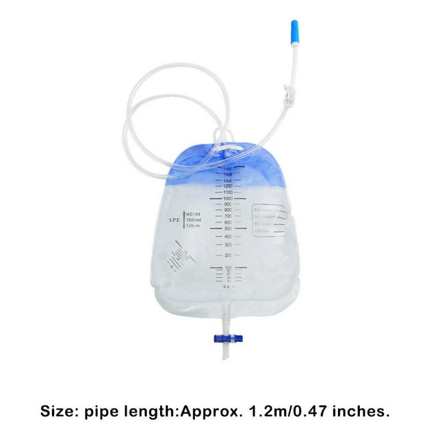 5000ml Urinary Bag with Clear Scale Reusable Tract Pocket Water Bottle Lightweight Drainage Bag Anti Reflux Valve Device Pack 10 Pieces
