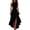 Black, variant on Joernso Women Cocktail Party Dress, Halter Sleeveless Flowy Long Dress, Ruffled Irregular High Low Wedding Guest Dress