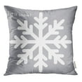 thumbnail image 1 of RYLABLUE White Graphic Snowflake on Silver Gray Headline in Says Let Throw Pillowcase Cushion Case Cover, 1 of 1