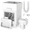 White, variant on Rainwater Collection System, Rain Barrel Diverter Kit with Adjustable Valve and Filter, Downspout Diverter with Hose