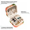 thumbnail image 2 of Peach Travel Portable Decorative Box - Square Jewelry Storage and Organizer Box for Rings, Earrings, Necklaces, and Bracelets - Suitable for Girls and Women - Necklace Organizer Box, 2 of 6