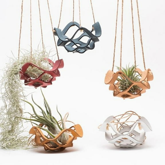 WHAMVOX 2 Pcs Garden Potted Hanging Basket Balcony Decoration Office 80X31CM Light Brown