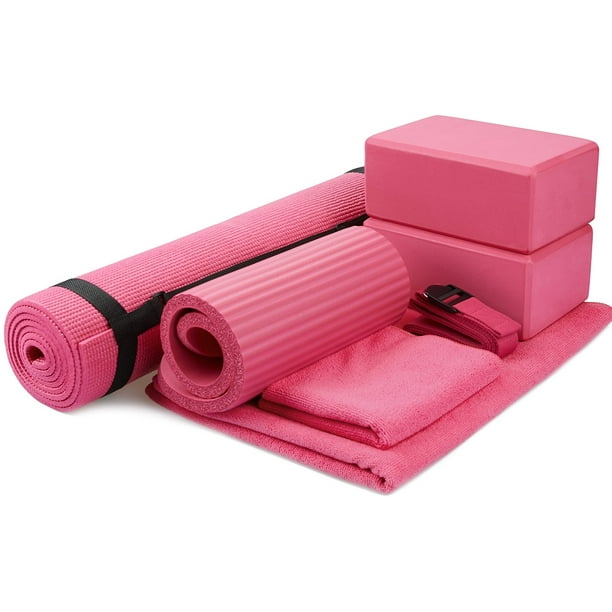 BalanceFrom GoYoga 7Piece Set Include 1/4" Thick Yoga Mat with