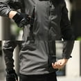 thumbnail image 5 of VBTAPA Mens Camo Rain Jacket Waterproof Windbreaker Jackets Military Tactical Jacket Outdoor Lightweight Hooded Raincoat with Multiple Pockets Lightning Deals Black XL, 5 of 7