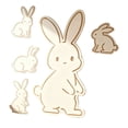 thumbnail image 1 of Lindo conejito de Pascua, calcomanía de pared de madera, decoración de pared para habitación de niños, aula, sala de estar, sala de juegos, dormitorio, 1 of 8