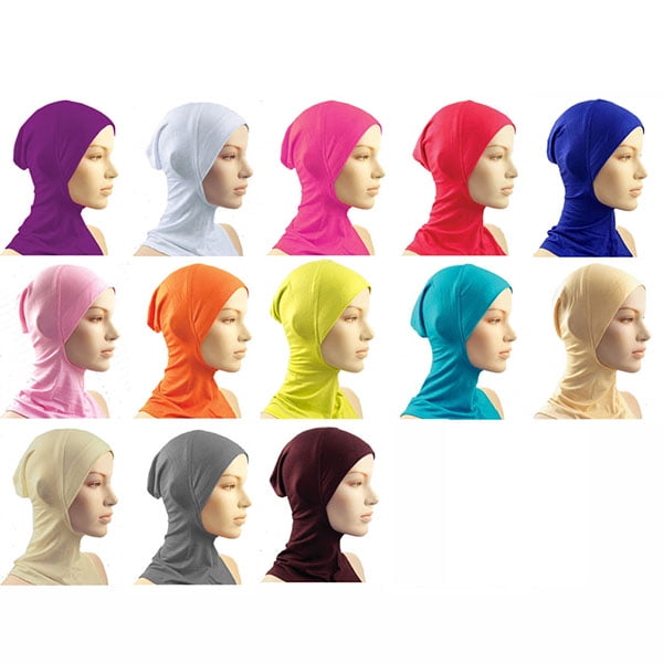 Under Hat Cap Bone Bonnet Ninja Inner Hijabs Women Muslim Islamic Wrap Headwear 