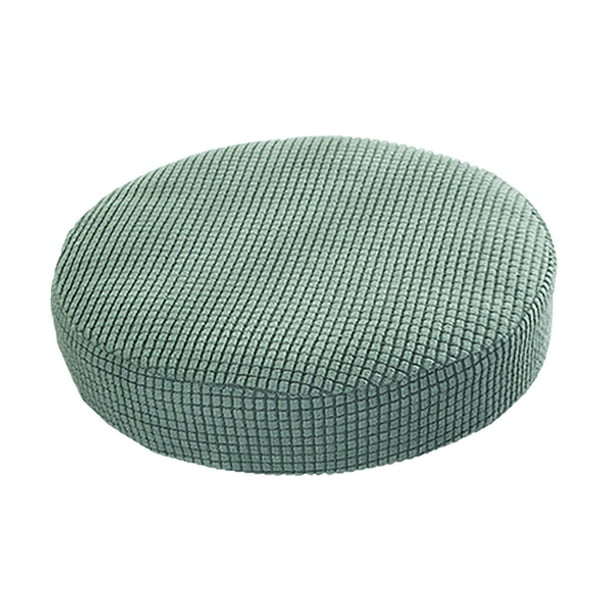 Funda de taburete, cojín protector de fibra de poliéster elástica, lavable, diámetro del asiento: 28-38 cm. Redondo verde para 28-38cm