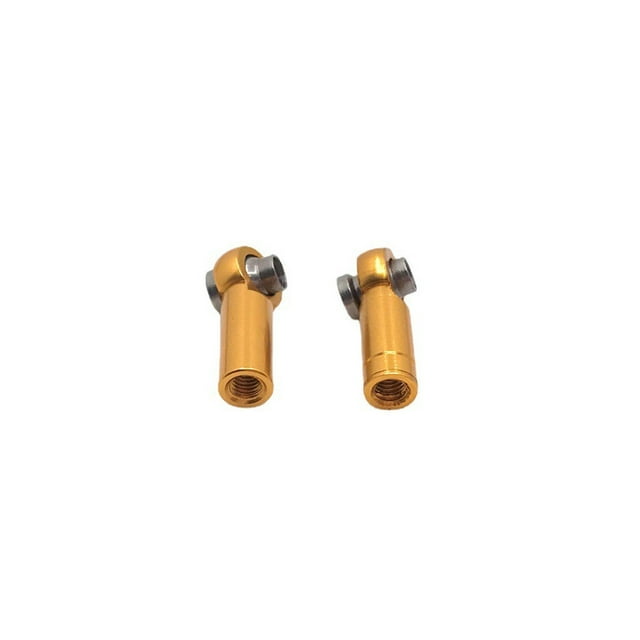 2pcs Tie Rod End Component Link Joint Universal RC Car Positive Reverse Thread Ball Head Holder Upgrading Accessory Replace Part Golden