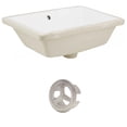 thumbnail image 1 of 18.25-in. W Rectangle Bathroom Undermount Sink Set In White - Brushed Nickel Hardware AI-20424, 1 of 8