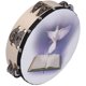 thumbnail image 5 of Pandereta de mano de 8 pulgadas, tambor de palmas, tintineo de fila, instrumento de percusión de doble capa, patrón de Biblia y paloma, 5 of 14