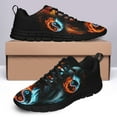 thumbnail image 4 of Fire Burning Yin Yang Shoes for Men Women Running Sneakers Breathable Casual Sport Tennis Shoes Gift for Him Her Black Size 4.5, 4 of 5