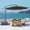 Anthracite, variant on ACEGOSES 10ft 32 LED Outdoor Patio Offset Umbrella, Solar Lighted Hanging Umbrella with 8 Ribs for Desk,Garden,Yard,Black