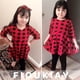 thumbnail image 4 of Fioukiay Conjunto De Ropa De 3 Piezas Para Bebés Y Niñas, Trajes De Navidad, Ropa De Boutique, Vestido De Túnica A Cuadros De Búfalo, Parte Superior, Polainas, Pantalones, Diadema, Conjunto De Ropa De, 4 of 5