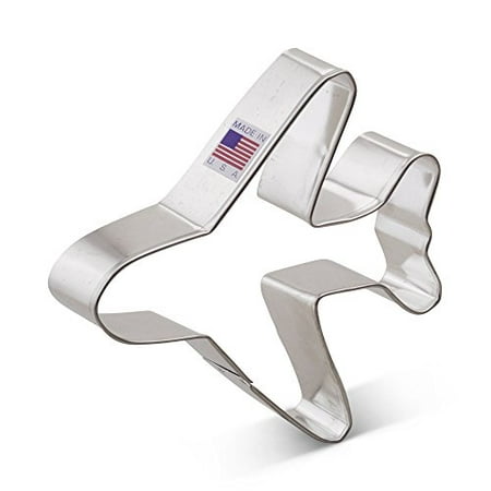 

Ann Clark Airplane Cookie Cutter - 4.5 Inches - Tin Plated Steel