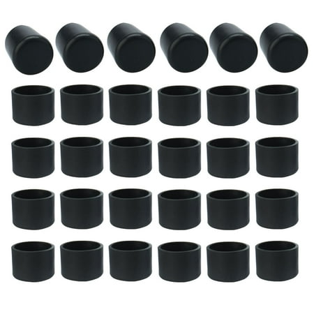 Unique Bedroom Chairs Unique Bargains 30 Pcs Antislip PVC Round 19mm Dia Chair Foot Cover Table Furniture Leg Protector Black ()