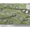 thumbnail image 2 of Soimoi Velvet Fabric Leaves & Floral Block Printed Craft Fabric by The Yard 58 Inch Wide, 2 of 3