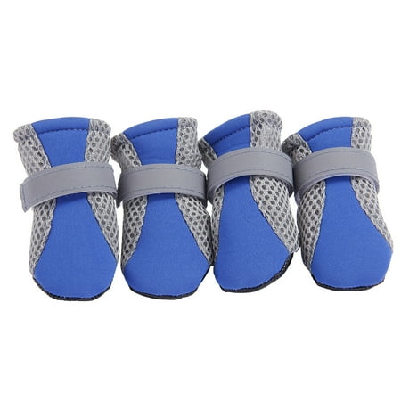 HSMQHJWE Dog Boots Non Slip Shoes with Reflective Strips Strong Non Slip Soles Pet Sports Shoes 4 Piece Set