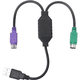 thumbnail image 2 of Adaptador de Cable USB PS2 para teclado y ratón con interfaz PS/2, controlador USB integrado y puerto PS2 compatible con conmutador KVM Adepaton 2035516-2, 2 of 9