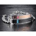 thumbnail image 4 of ''Guárdame en tu corazón'' Pulsera de acero inoxidable 316L para parejas, regalo para enamorados Negro, 4 of 9