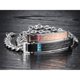 thumbnail image 4 of Pulsera de acero inoxidable 316L "Guarda mi corazón" para parejas, regalo para enamorados. Negro, 4 of 9