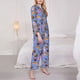 thumbnail image 3 of Balery Fastfoods Conjunto de Pijama con Estampado para Mujer, Conjunto de Dos Piezas con Manga Larga, Ropa de Dormir Suave con Bolsillos, Pijamas Cómodos-Large, 3 of 7