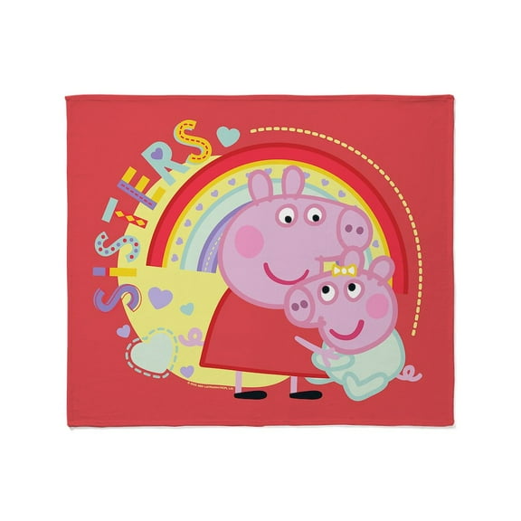 CafePress - Peppa Pig: Sisters - Soft Fleece Throw Blanket, 50"x60" for All Ages