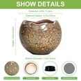 thumbnail image 2 of Ordivic 4 inch Brown Ceramic Planter with Drainage Hole & Plug, Small Desktop Plant Pot for Mini Pothos, Baby Aloe,Jade Plant ,Bedroom Dorm Office Indoor Decor, 2 of 7