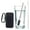 Black, variant on Mist Collapsible Water Filter Straw, Reusable Stainless Steel Straw with Carry Case & Brush Cleaner, Black