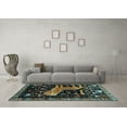 thumbnail image 3 of Ahgly Company Indoor Round Animal Light Blue Traditional Area Rugs, 7' Round, 3 of 4